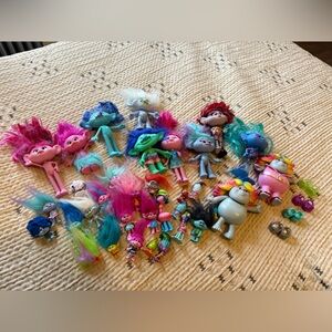 Trolls Colorful Doll Set with Pink, Blue, and Green